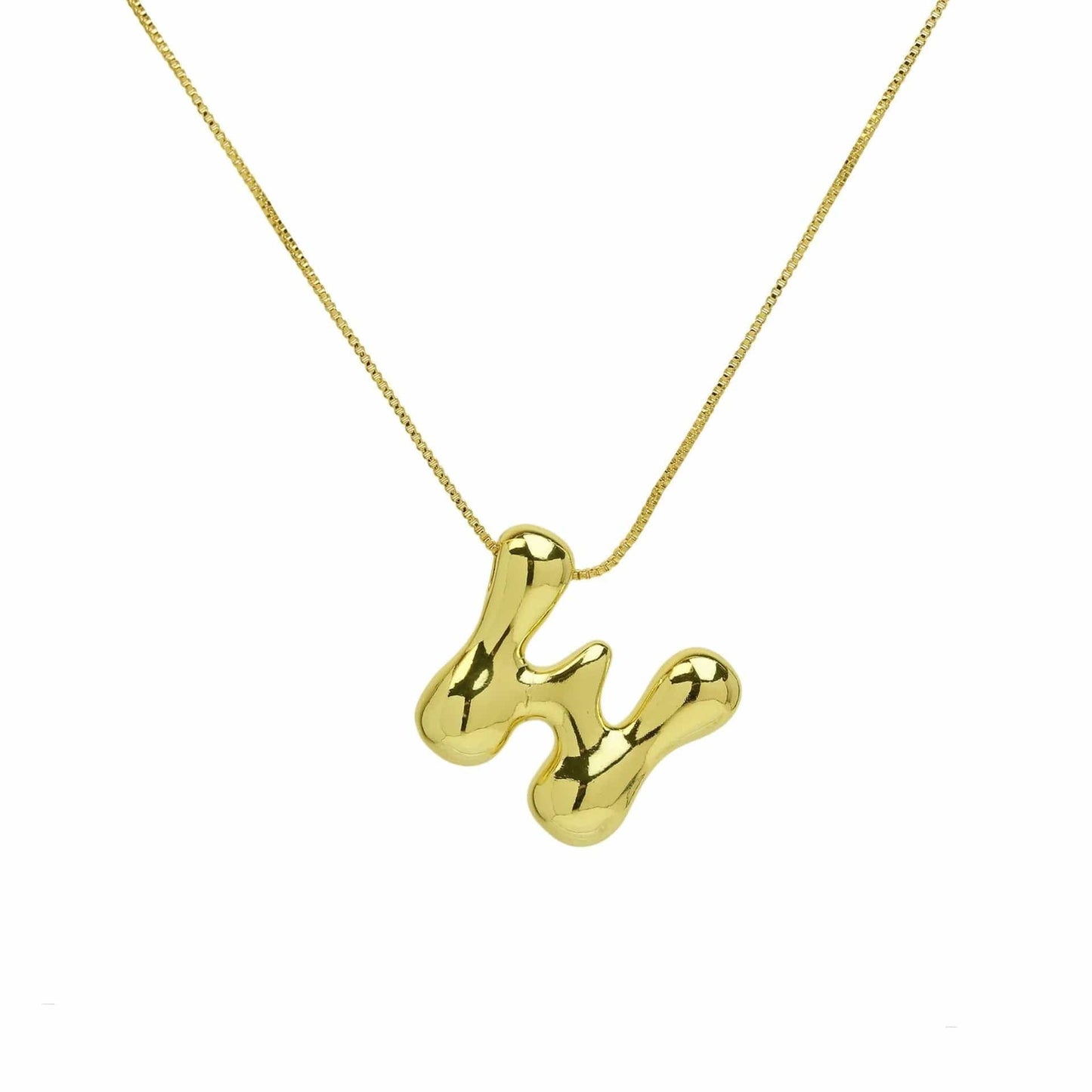 J'ador Paris Necklaces Gold / W Bubble Initial Necklace