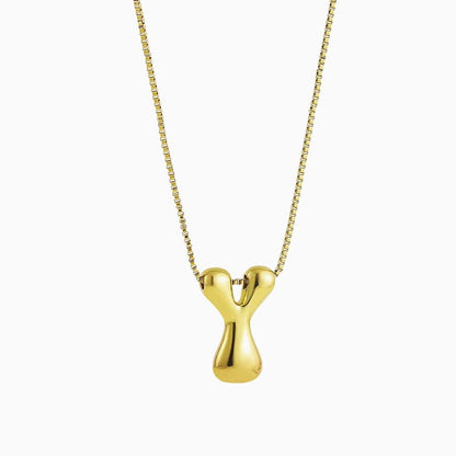 J'ador Paris Necklaces Gold / Y Bubble Initial Necklace