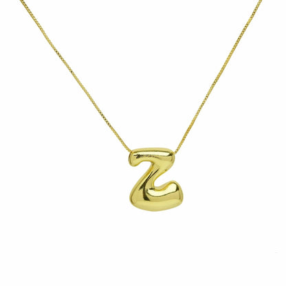 J'ador Paris Necklaces Gold / Z Bubble Initial Necklace