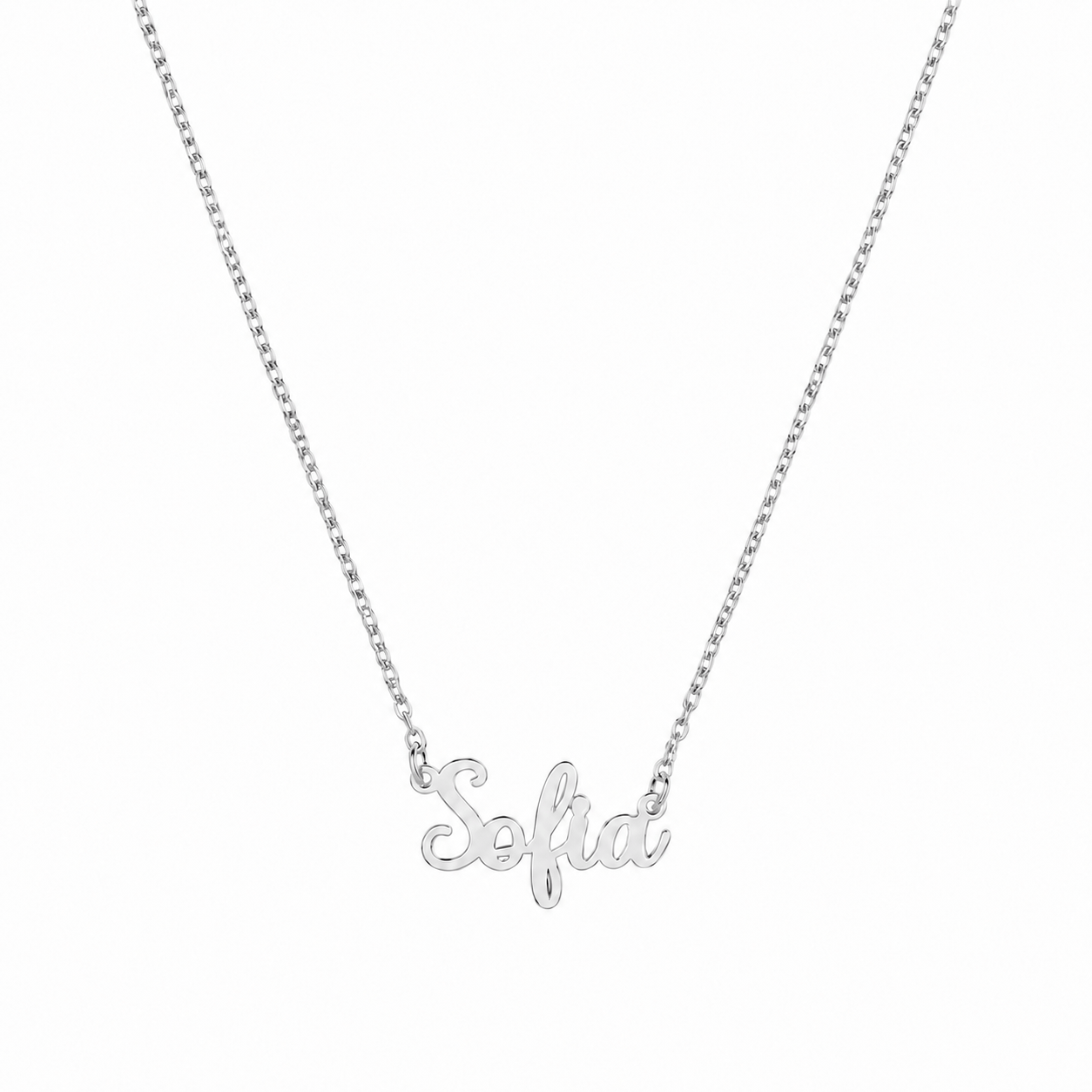 J'ador Paris Necklaces Silver / 16 inch Custom Name Necklace