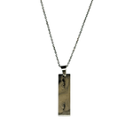 J'ador Paris Necklaces Silver / Vertical Engraved Eyes Photo Necklace