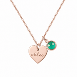 J'ador Paris Necklaces Rose gold / January Heart Birthstone Name Necklace