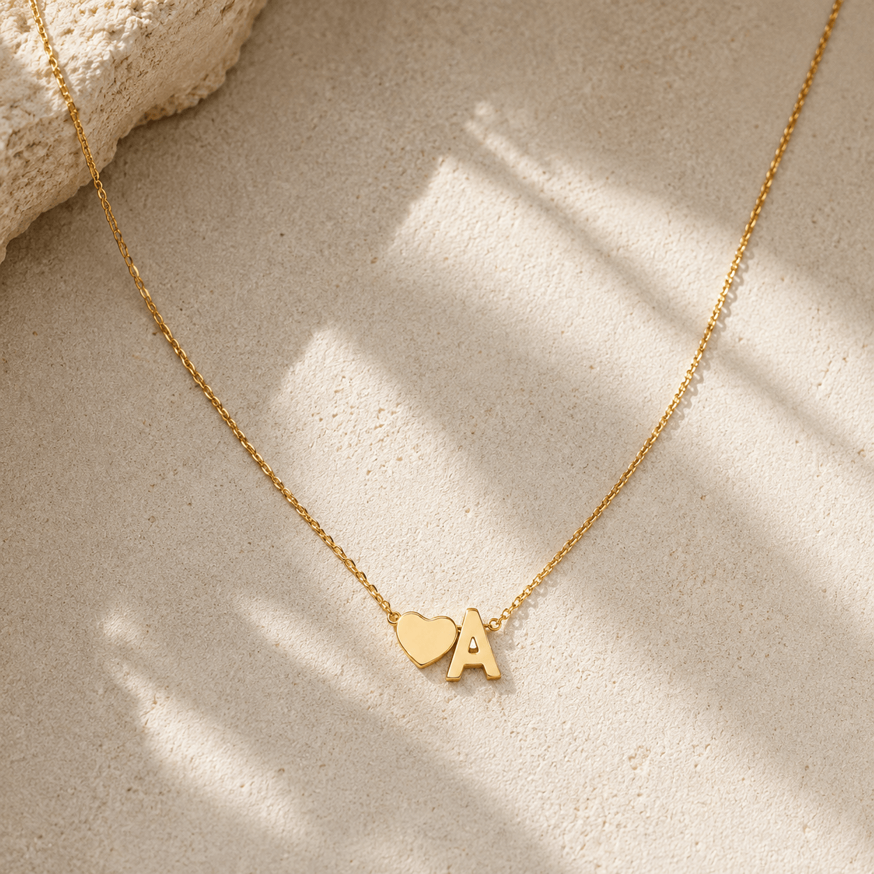 J'ador Paris Necklaces Heart Initial Necklace