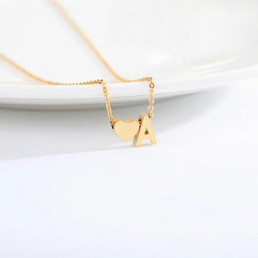 J'ador Paris Necklaces Heart Initial Necklace