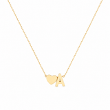 J'ador Paris Necklaces A Heart Initial Necklace