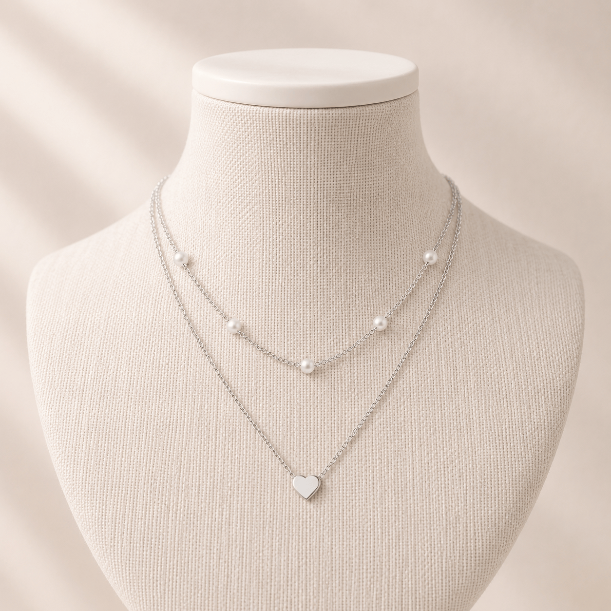 J'ador Paris Necklaces Heart Pearl Choker Necklace