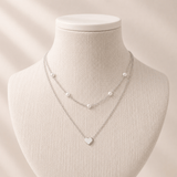 J'ador Paris Necklaces Heart Pearl Choker Necklace