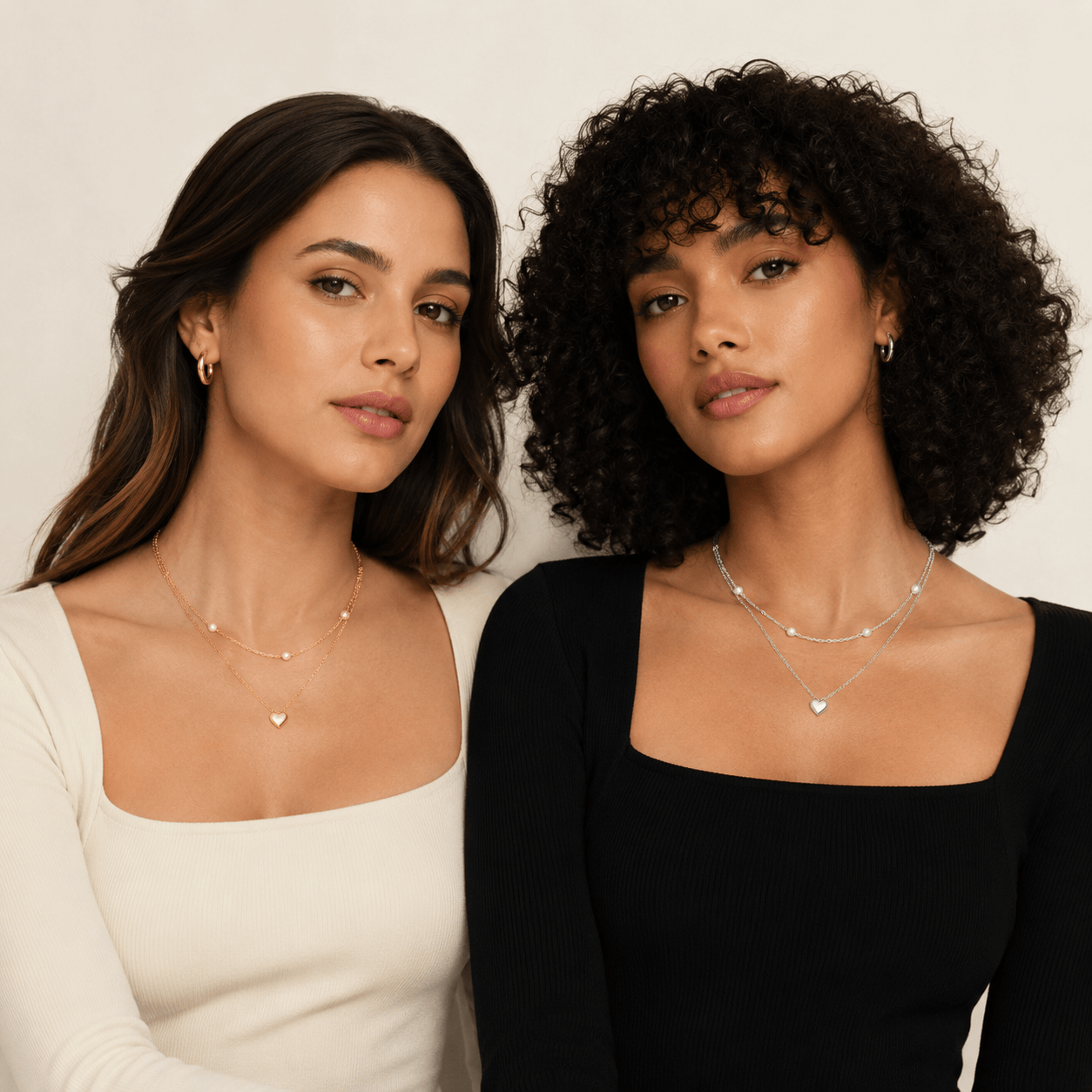 J'ador Paris Necklaces Heart Pearl Choker Necklace