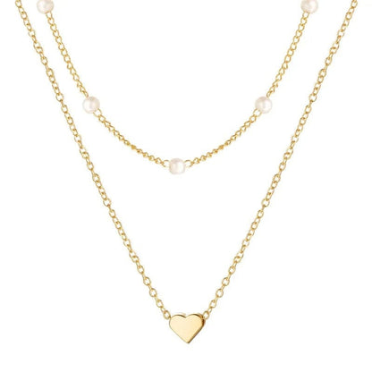 J'ador Paris Necklaces Heart Pearl Choker Necklace