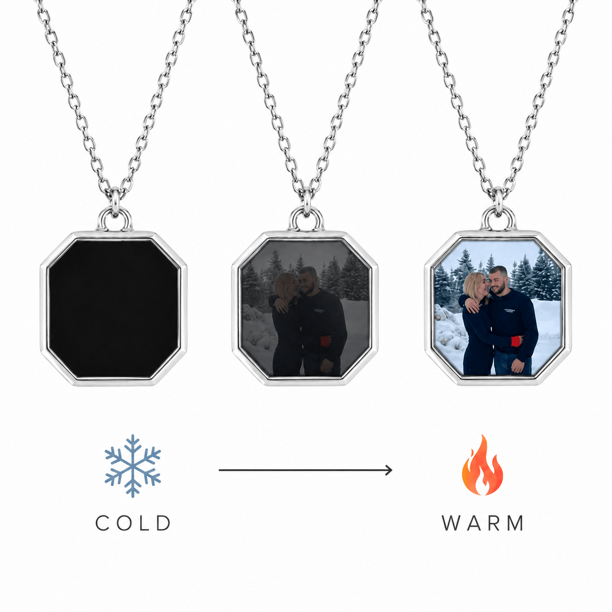 J'ador Paris Necklaces Heat Reveal Photo Necklace