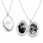 J'ador Paris Necklaces Silver / 2 Photos + Engraving Keepsake Locket Necklace