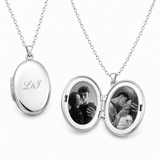 J'ador Paris Necklaces Silver / 2 Photos + Engraving Keepsake Locket Necklace