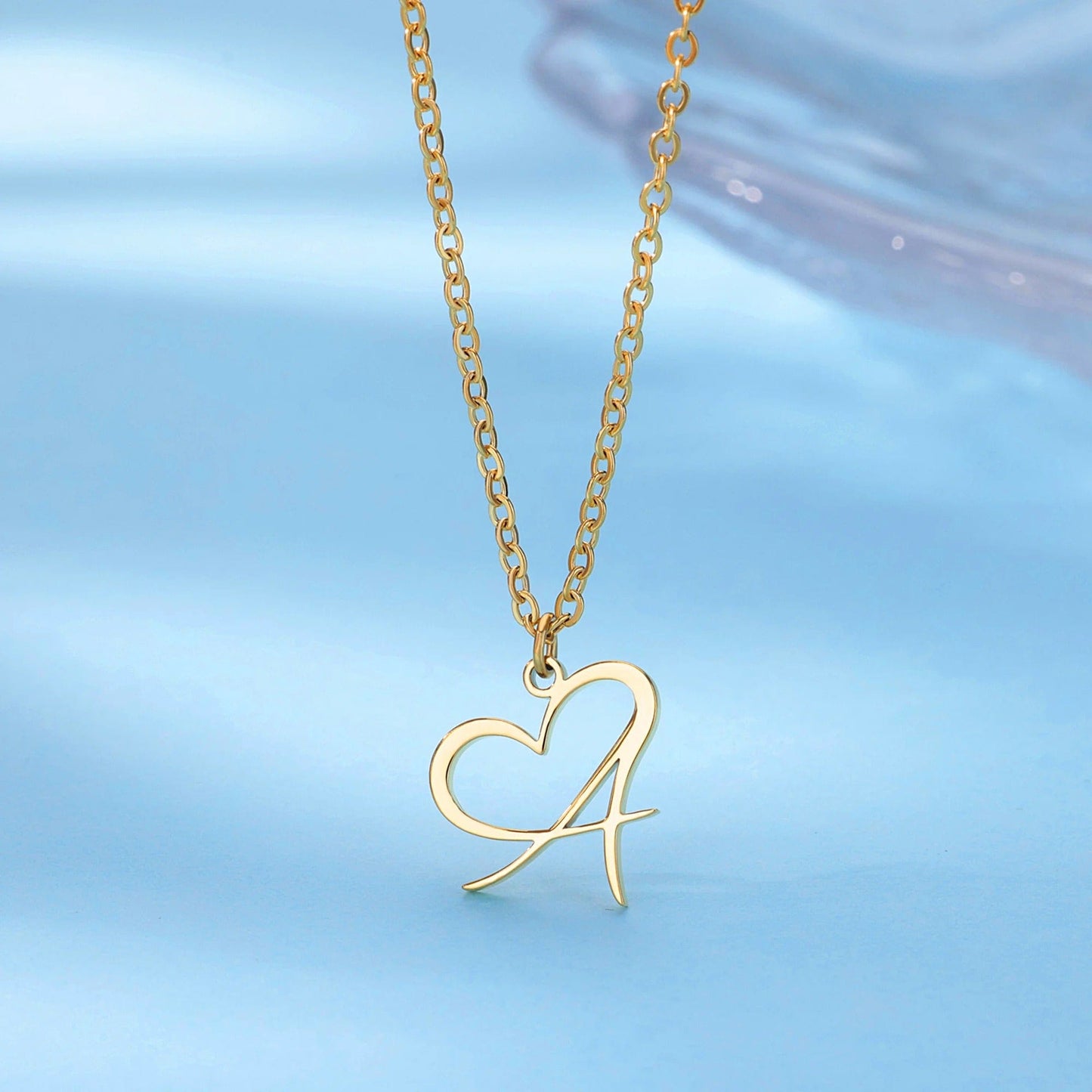 J'ador Paris Necklaces Merged Initial Heart Necklace