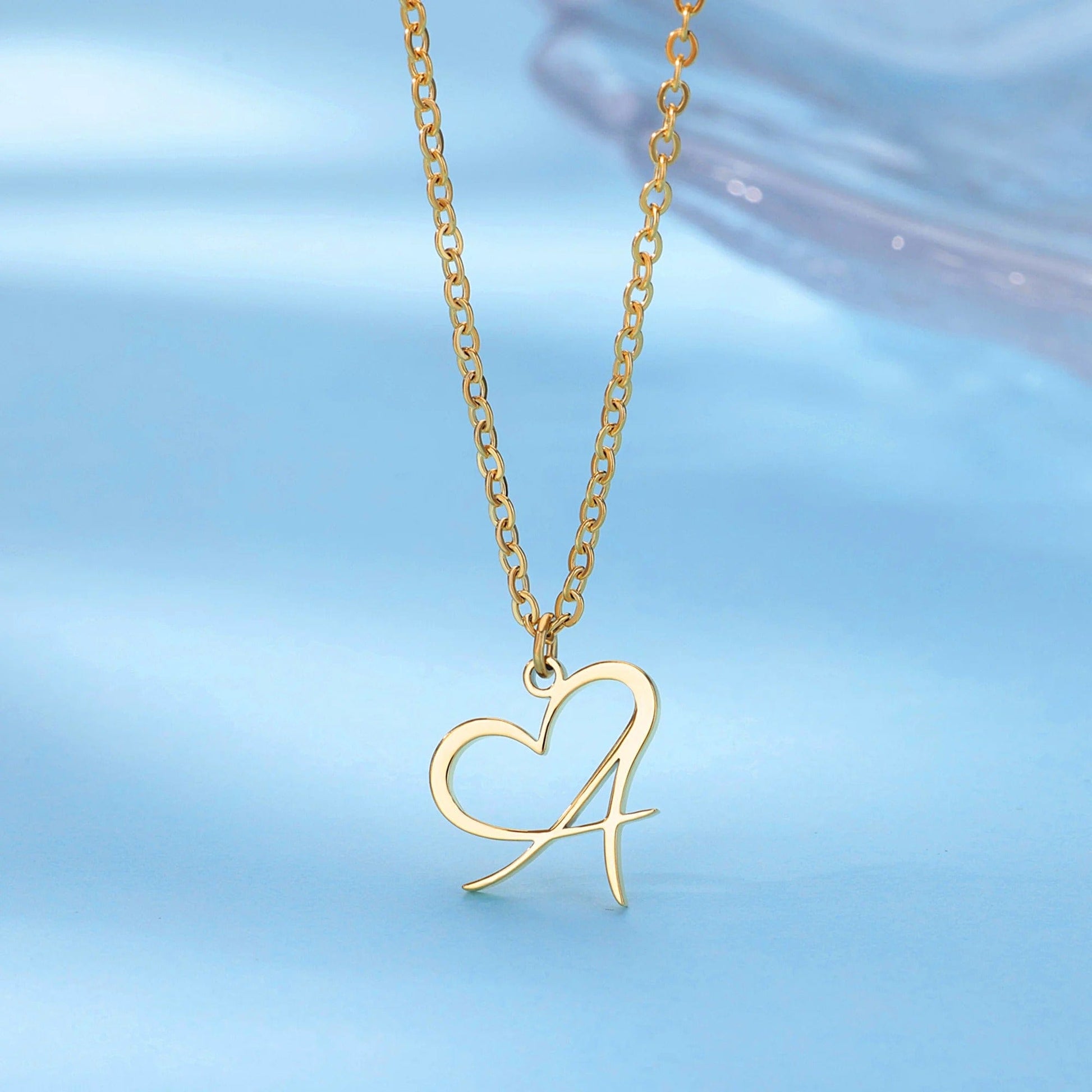 J'ador Paris Necklaces Merged Initial Heart Necklace