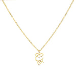 J'ador Paris Necklaces G / Gold Merged Initial Heart Necklace