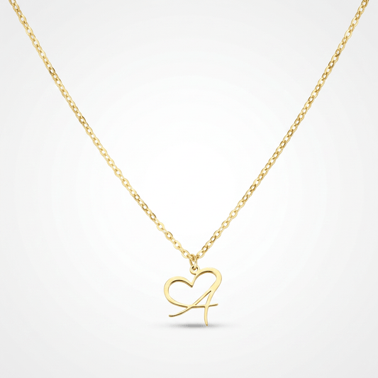J'ador Paris Necklaces Gold / A Merged Initial Heart Necklace
