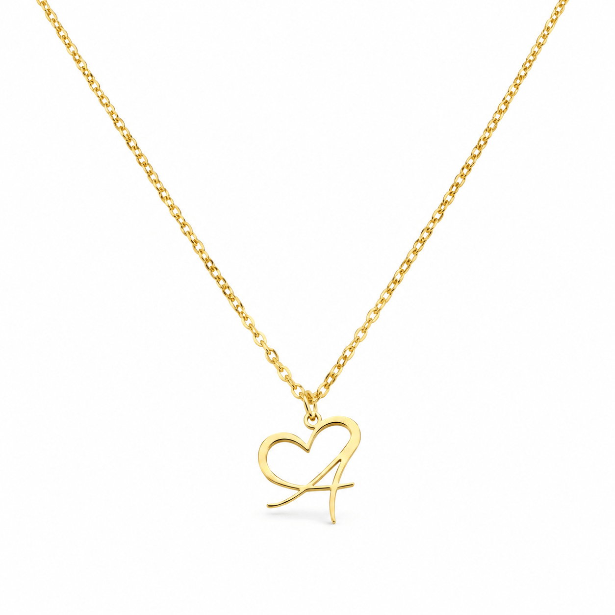 J'ador Paris Necklaces Gold / A Merged Initial Heart Necklace
