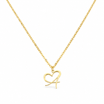 J'ador Paris Necklaces Gold / A Merged Initial Heart Necklace