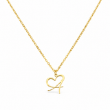 J'ador Paris Necklaces Gold / A Merged Initial Heart Necklace