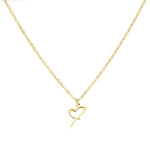 J'ador Paris Necklaces I / Gold Merged Initial Heart Necklace