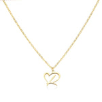 J'ador Paris Necklaces R / Gold Merged Initial Heart Necklace
