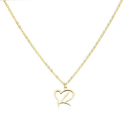 J'ador Paris Necklaces R / Gold Merged Initial Heart Necklace