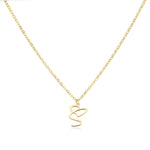 J'ador Paris Necklaces S / Gold Merged Initial Heart Necklace