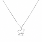 J'ador Paris Necklaces Silver / A Merged Initial Heart Necklace