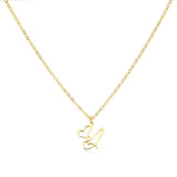 J'ador Paris Necklaces Y / Gold Merged Initial Heart Necklace