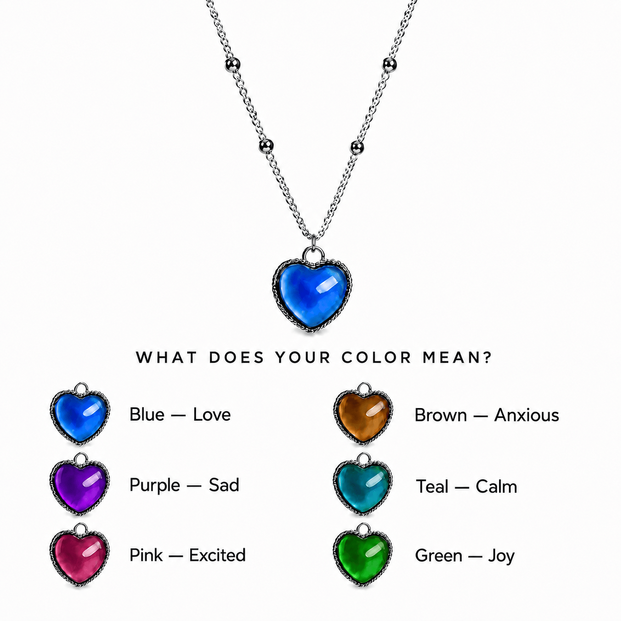 J'ador Paris Necklaces Mood Heart Necklace