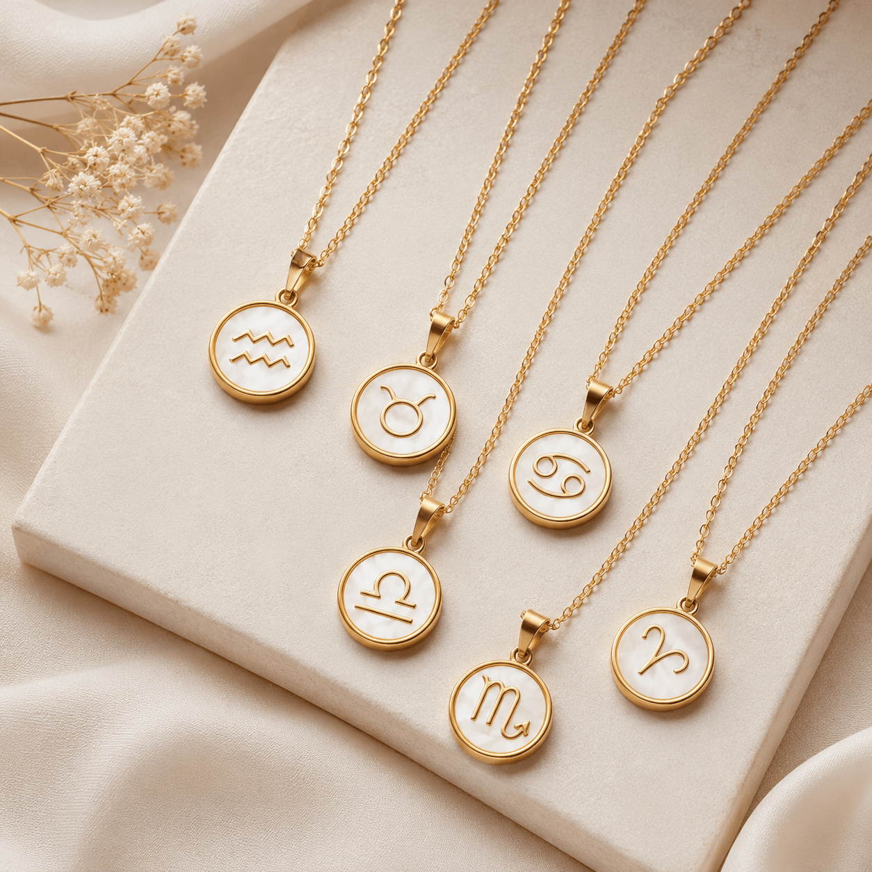 J'ador Paris Necklaces Opal Zodiac Sign Necklace