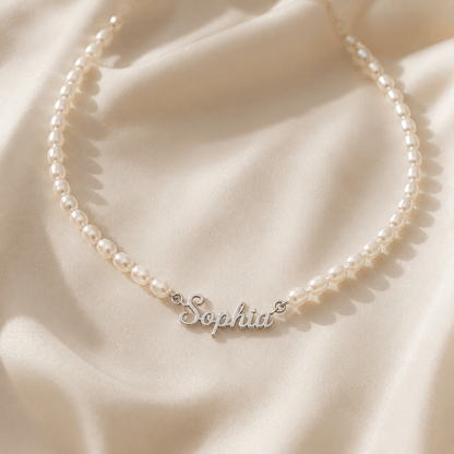 J'ador Paris Necklaces Pearl Name Necklace
