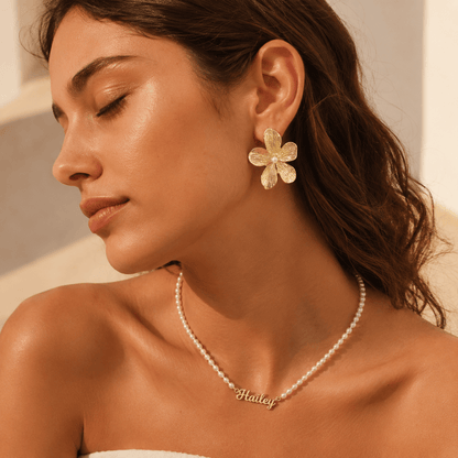 J'ador Paris Necklaces Pearl Name Necklace