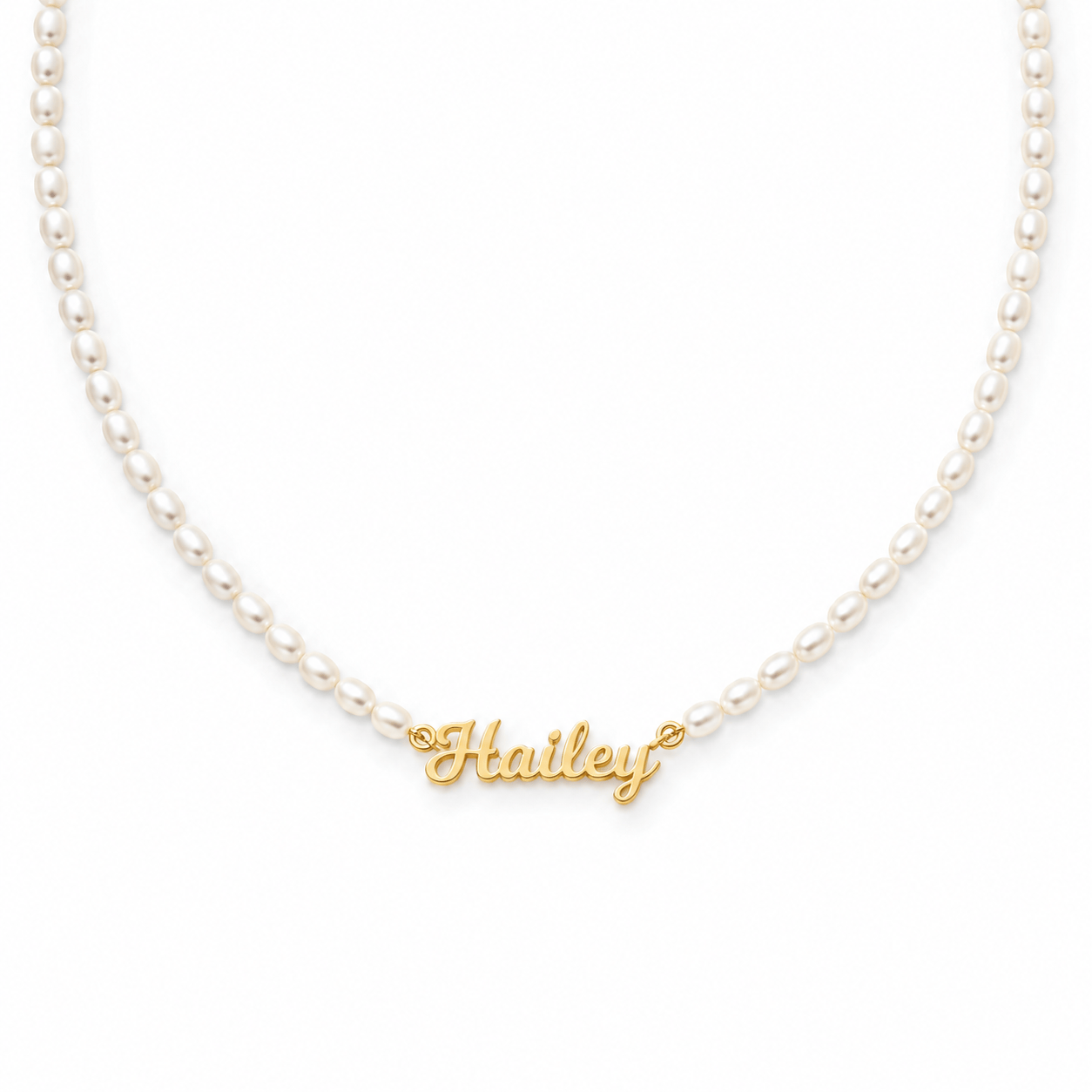 J'ador Paris Necklaces Long / Gold / 16 inch Pearl Name Necklace