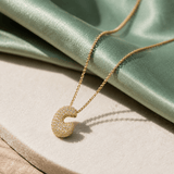 J'ador Paris Necklaces Sparkly Bubble Initial Necklace