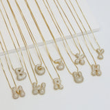 J'ador Paris Necklaces Sparkly Bubble Initial Necklace