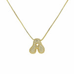 J'ador Paris Necklaces Gold / A Sparkly Bubble Initial Necklace