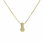 J'ador Paris Necklaces Gold / I Sparkly Bubble Initial Necklace