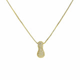 J'ador Paris Necklaces Gold / I Sparkly Bubble Initial Necklace