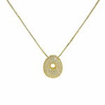 J'ador Paris Necklaces Gold / O Sparkly Bubble Initial Necklace