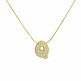 J'ador Paris Necklaces Gold / Q Sparkly Bubble Initial Necklace