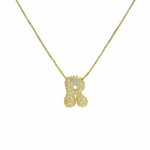 J'ador Paris Necklaces Gold / R Sparkly Bubble Initial Necklace