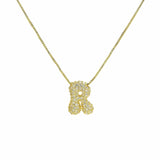 J'ador Paris Necklaces Gold / R Sparkly Bubble Initial Necklace