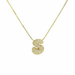 J'ador Paris Necklaces Gold / S Sparkly Bubble Initial Necklace