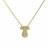J'ador Paris Necklaces Gold / T Sparkly Bubble Initial Necklace