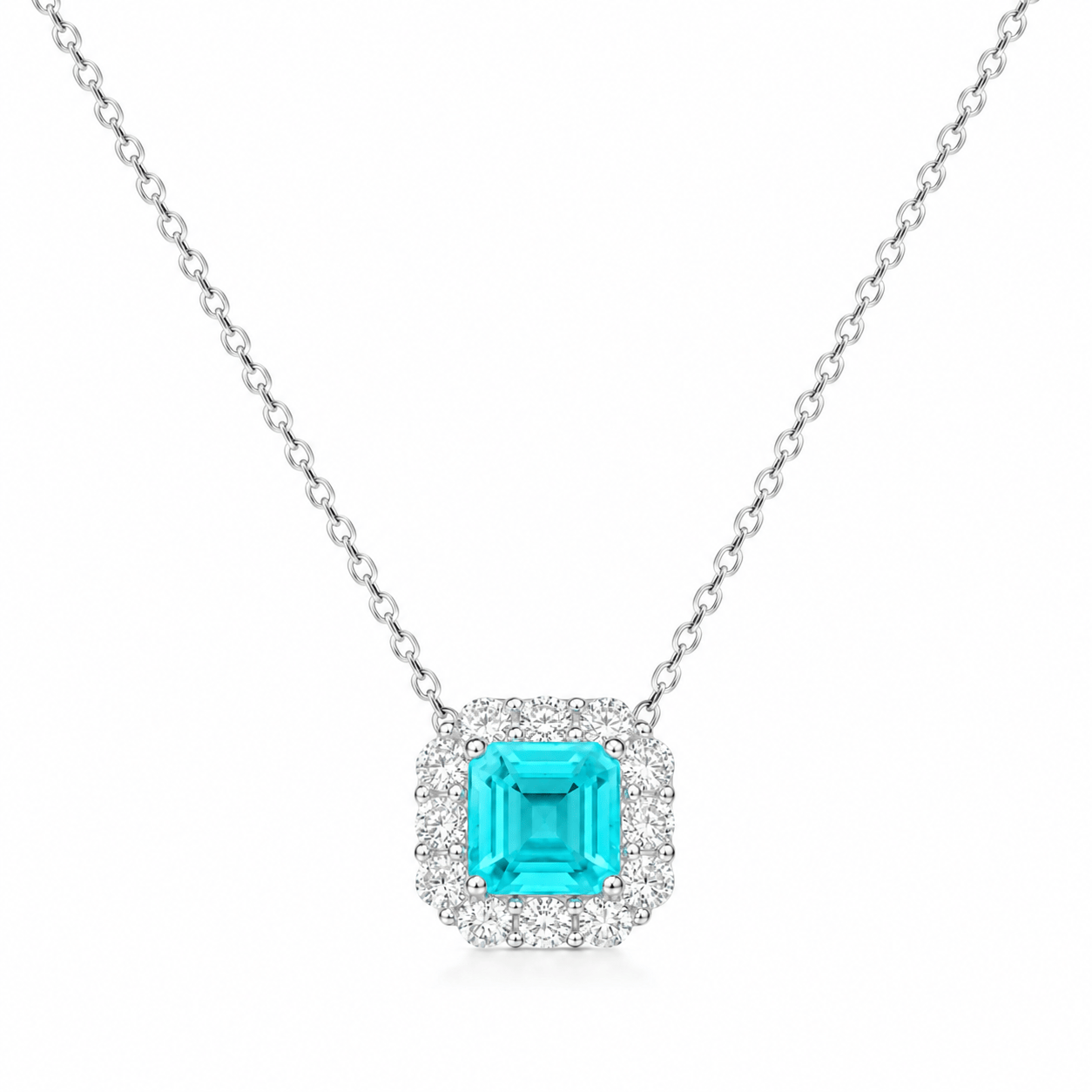 J'ador Paris Necklaces Square Paraiba Tourmaline Necklace