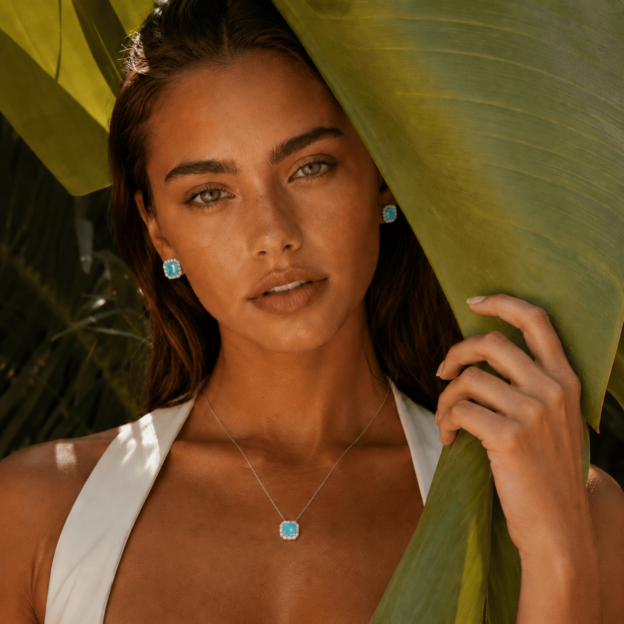 J'ador Paris Necklaces Square Paraiba Tourmaline Necklace