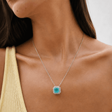 J'ador Paris Necklaces Square Paraiba Tourmaline Necklace