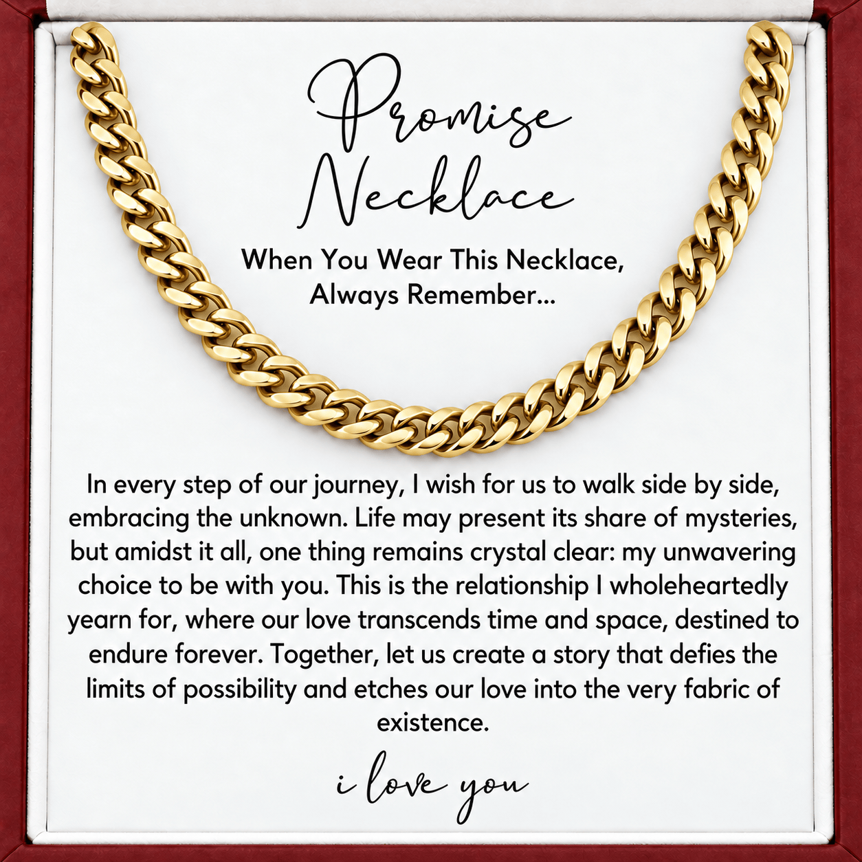 J'ador Paris Necklaces To My Man Promise Necklace
