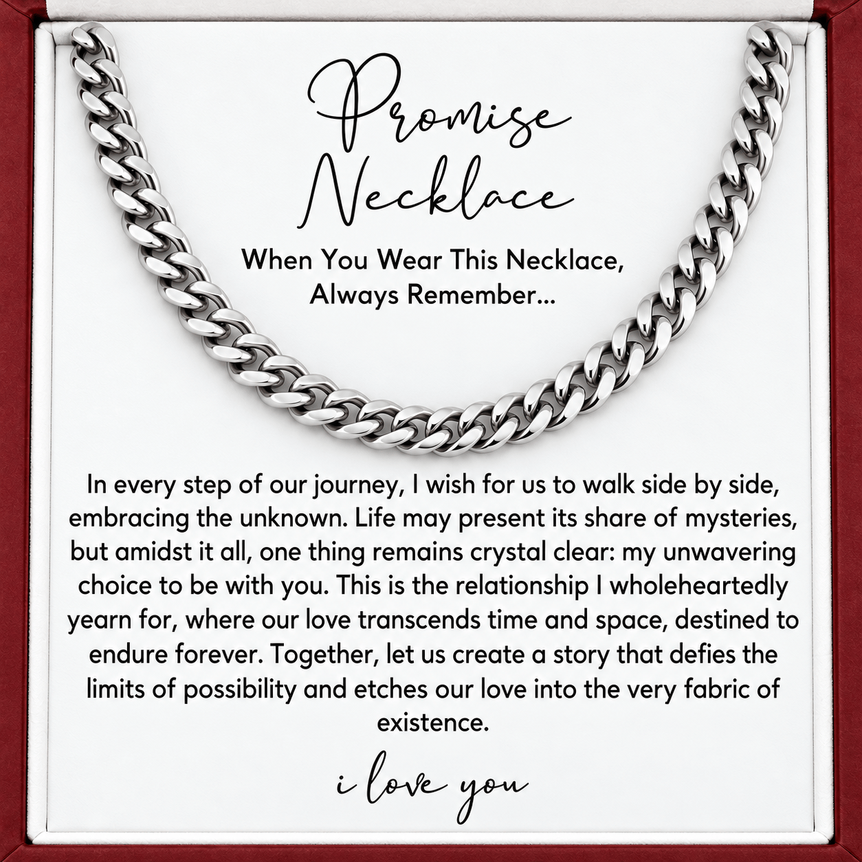 J'ador Paris Necklaces To My Man Promise Necklace